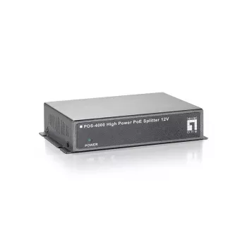 LevelOne splitter Fast Ethernet High Power PoE, saída 12V DC