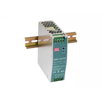 Fonte de alimentação industrial LevelOne 48V DC, 120W, calha DIN, compatível com PoE