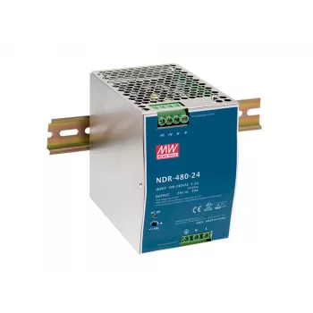 Fonte de alimentação industrial LevelOne 48V DC, 480W, calha DIN, compatível com PoE