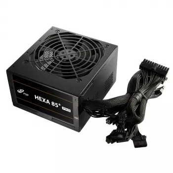 Fonte de alimentação FSP HEXA 85+ PRO 350W ATX ATX2.5 preto, 350 W, 100 - 240 V, 50 - 60 Hz, 5 - 2 A, ativa, 85 W
