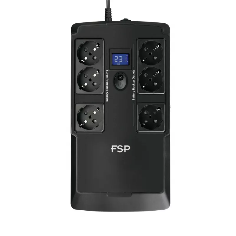 Fonte de alimentação ininterrupta (UPS) FSP NanoFit 800 standby (offline) 0,8 kVA 480 W 6 saídas AC