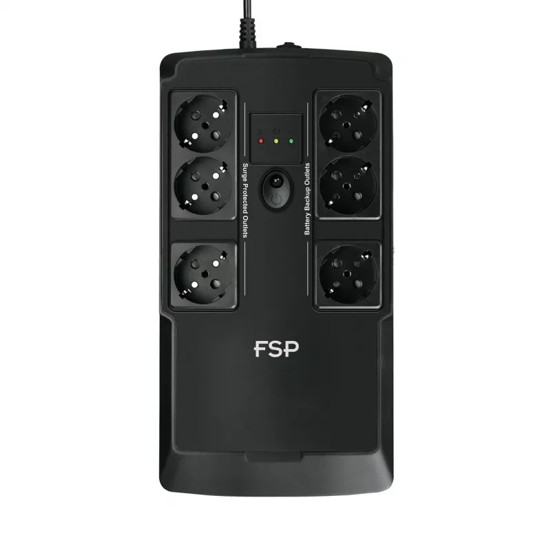 Fonte de alimentação ininterrupta (UPS) FSP NanoFit 800 standby (offline) 0,8 kVA 480 W 6 saídas AC