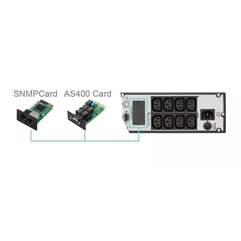 Fonte de alimentação ininterrupta (UPS) FSP Eufo 1.1k line-interactive 1,1 kVA 990 W 8 saídas AC