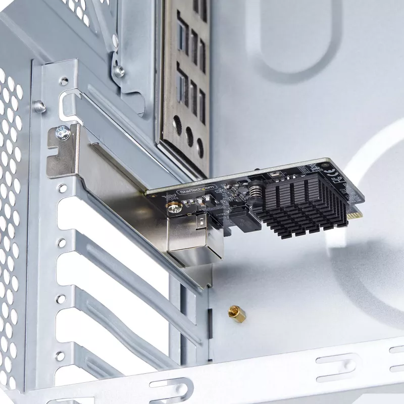 Placa de rede PCIe StarTech.com 1 porta 5G Gigabit, placa LAN PCI Express 5G/2,5G/1G/100M/10M, Realtek RTL8126, Windows e Linux, compatível com TAA