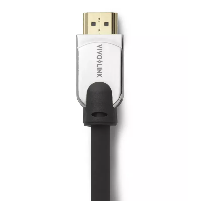 Vivolink Pro PROHDMIHDM2 cabo HDMI com cabeça metálica, 2 m, HDMI tipo A (padrão), preto / prateado