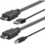 Adaptador de cabo de vídeo Vivolink PROHDMIUSBAB5AMP 5 m HDMI + USB Type-A HDMI + USB Type-B preto