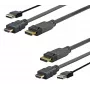 Adaptador de cabo de vídeo Vivolink PROHDMIUSBDP5 5 m DisplayPort HDMI + USB preto