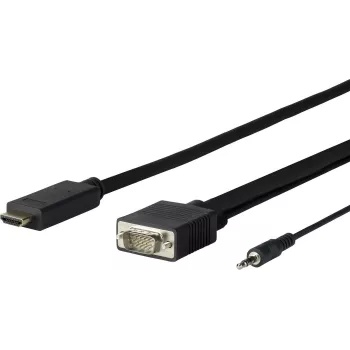 Adaptador de cabo de vídeo Vivolink PROHDMIVGA5 5 m HDMI Type-A (Standard) VGA (D-Sub) + 3,5 mm preto