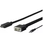 Adaptador de cabo de vídeo Vivolink PROHDMIVGA5 5 m HDMI Type-A (Standard) VGA (D-Sub) + 3,5 mm preto