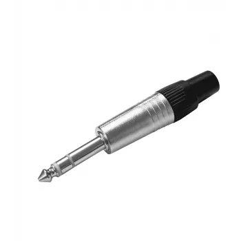 Cabo de áudio Vivolink PROJACK6.3S 6,35 mm preto ficha macho para ficha macho cobre