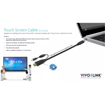 Cabo USB Vivolink PROUSBCHDMIUSBB7.5 USB 3.2 Gen 1 (3.1 Gen 1) 7,5 m USB-C preto