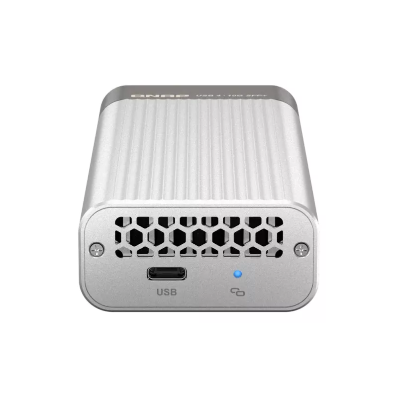 QNAP QNA-UC10G1SF adaptador de rede de USB 4 Type-C para 1 x 10GbE SFP+, 10000 Mbit/s