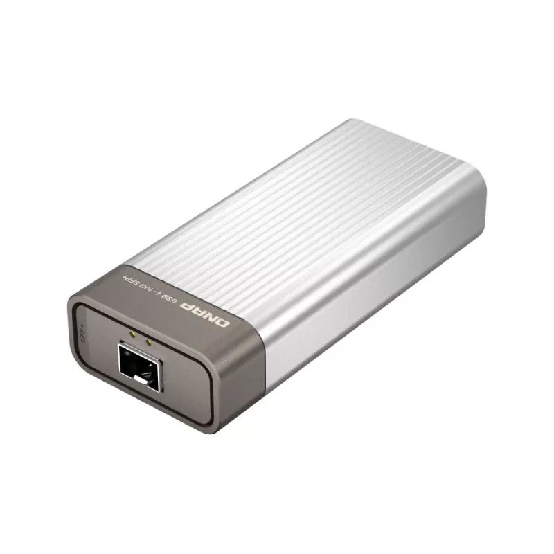 QNAP QNA-UC10G1SF adaptador de rede de USB 4 Type-C para 1 x 10GbE SFP+, 10000 Mbit/s