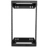 StarTech.com rack de rede de parede 18U 19 polegadas – profundidade ajustável 12-20 polegadas 2 postes open frame rack para sala de servidores para AV/dados/IT/comunicação/equipamentos informáticos/switch com porcas gaiola e parafusos