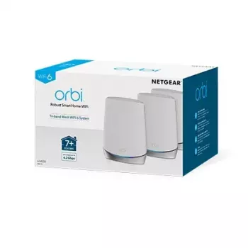 NETGEAR Orbi RBK753 AX4200 WiFi 6 sistema Mesh Tri-Band (2,4 GHz / 5 GHz / 5 GHz) Wi-Fi 6 (802.11ax) branco 7 interno