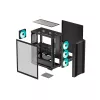 Caixa de PC DeepCool CC560 V2 Midi Tower preto — ATX/microATX, vidro temperado, RGB frontal, radiador frontal 360mm, GPU 370mm