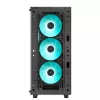 Caixa de PC DeepCool CC560 V2 Midi Tower preto — ATX/microATX, vidro temperado, RGB frontal, radiador frontal 360mm, GPU 370mm