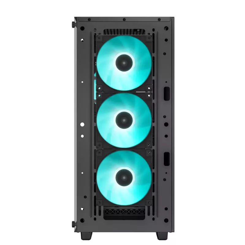 Caixa de PC DeepCool CC560 V2 Midi Tower preto — ATX/microATX, vidro temperado, RGB frontal, radiador frontal 360mm, GPU 370mm