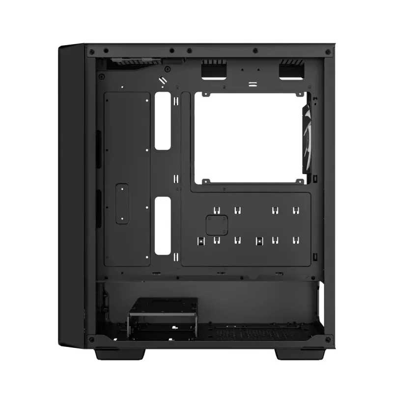 Caixa de PC DeepCool CC560 V2 Midi Tower preto — ATX/microATX, vidro temperado, RGB frontal, radiador frontal 360mm, GPU 370mm