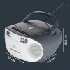 Rádio portátil Reflexion RCR2260DAB branco/cinzento com sintonizador DAB+/FM e leitor de CD