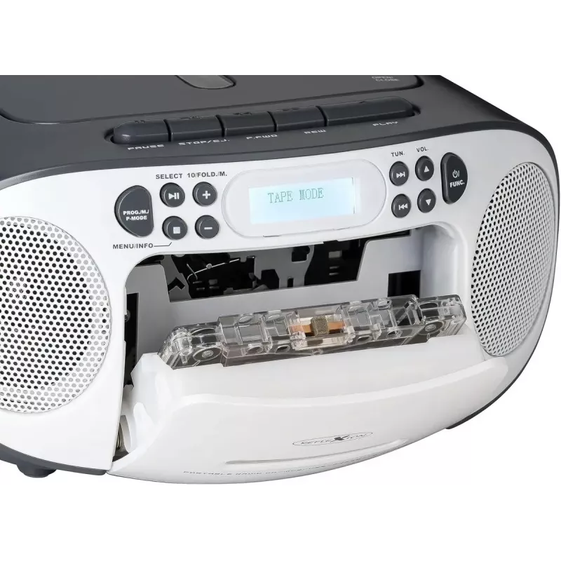 Rádio portátil Reflexion RCR2260DAB branco/cinzento com sintonizador DAB+/FM e leitor de CD