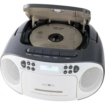 Rádio portátil Reflexion RCR2260DAB branco/cinzento com sintonizador DAB+/FM e leitor de CD