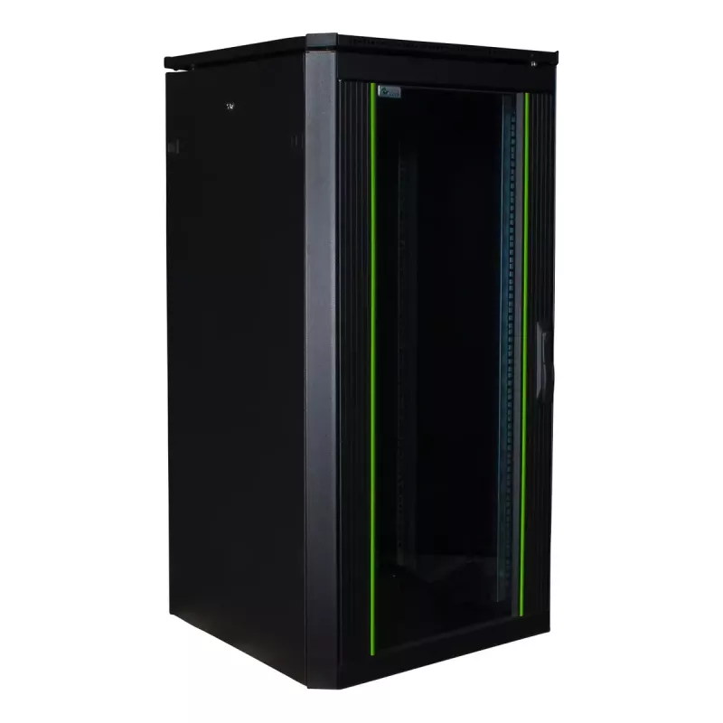 Rack autónomo LOGON RDL22U66BL 22U preto 600 kg de capacidade