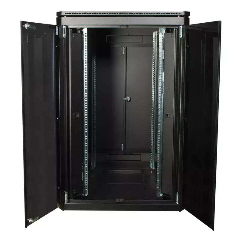 Armário rack autónomo LOGON RDL22U88BL 22U preto 600 kg de capacidade