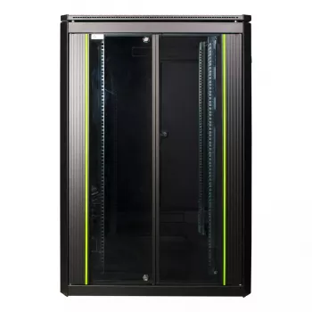 Armário rack autónomo LOGON RDL22U88BL 22U preto 600 kg de capacidade