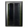 Armário rack autónomo LOGON RDL22U88BL 22U preto 600 kg de capacidade
