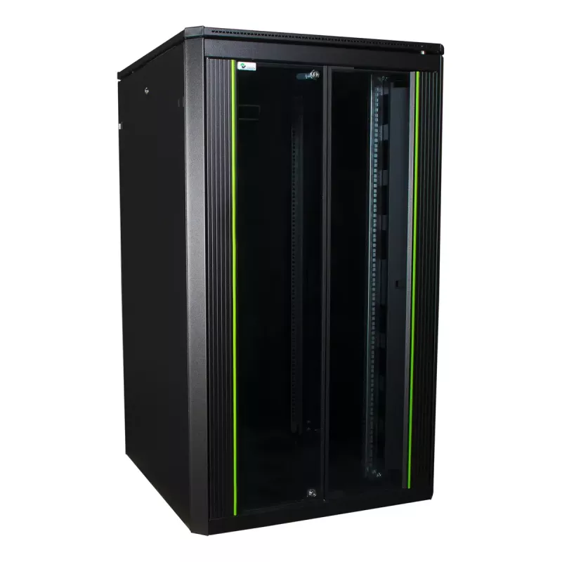 Armário rack autónomo LOGON RDL26U88BL 26U preto 600 kg de capacidade