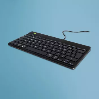 Teclado ergonómico R-Go Tools R-Go Compact Break, teclado compacto com software de pausas, QWERTZ (DE), com fios, preto