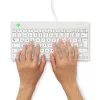Teclado ergonómico R-Go Tools R-Go Compact Break, teclado compacto com software de pausas, QWERTZ (DE), com fios, branco