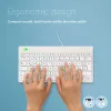 Teclado ergonómico R-Go Tools R-Go Compact Break, teclado compacto com software de pausas, QWERTZ (DE), com fios, branco