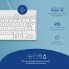 Teclado ergonómico R-Go Tools R-Go Compact Break, teclado compacto com software de pausas, QWERTZ (DE), com fios, branco
