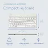 Teclado ergonómico R-Go Tools R-Go Compact Break, teclado compacto com software de pausas, QWERTZ (DE), com fios, branco