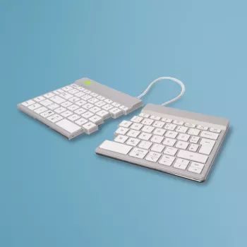Teclado ergonómico R-Go Tools R-Go Split Break com software de pausas, teclado dividido ergonómico, QWERTZ (DE), Bluetooth, branco