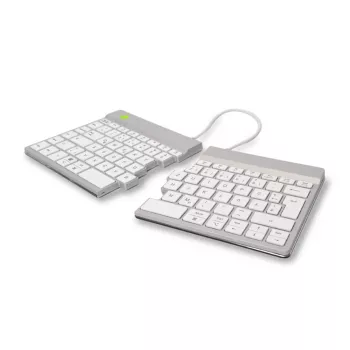 Teclado ergonómico R-Go Tools R-Go Split Break com software de pausas, teclado dividido ergonómico, QWERTZ (DE), Bluetooth, branco