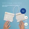 Teclado ergonómico R-Go Tools R-Go Split Break com software de pausas, teclado dividido ergonómico, QWERTZ (DE), Bluetooth, branco