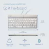 Teclado ergonómico R-Go Tools R-Go Split Break com software de pausas, teclado dividido ergonómico, QWERTZ (DE), Bluetooth, branco