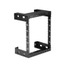 StarTech.com Armário de rede de montagem na parede 12HE 19 polegadas – 12 polegadas de profundidade, armário de servidor open-frame de 2 postes para equipamento de dados/AV/IT/informática/patch panel com porcas gaiola e parafusos, capacidade de carga 90 kg, preto (RK12WALLO)