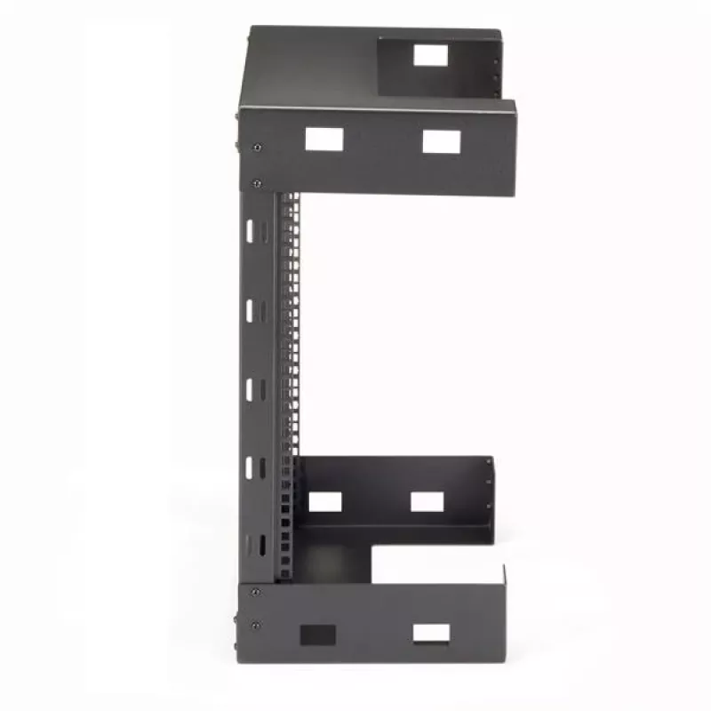 StarTech.com Armário de rede de montagem na parede 12HE 19 polegadas – 12 polegadas de profundidade, armário de servidor open-frame de 2 postes para equipamento de dados/AV/IT/informática/patch panel com porcas gaiola e parafusos, capacidade de carga 90 kg, preto (RK12WALLO)