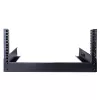StarTech.com Rack de servidor de secretária de 2 postes 4HE, pequeno rack de computador aberto de 19 polegadas, rack de rede compacto para equipamento AV/estúdio/dados/IT – rack de dois postes autónomo para casa/escritório