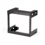 Rack de rede de montagem na parede StarTech.com 8U 19 polegadas – rack de sala de servidores open-frame de 2 postes com 12 polegadas de profundidade para equipamento de dados/AV/IT/informática/painel de ligação com porcas gaiola e parafusos, 135 lb de capacidade, preto (RK812WALLO)