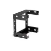 Rack de rede de montagem na parede StarTech.com 8U 19 polegadas – rack de sala de servidores open-frame de 2 postes com 12 polegadas de profundidade para equipamento de dados/AV/IT/informática/painel de ligação com porcas gaiola e parafusos, 135 lb de capacidade, preto (RK812WALLO)