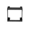 Rack de rede de montagem na parede StarTech.com 8U 19 polegadas – rack de sala de servidores open-frame de 2 postes com 12 polegadas de profundidade para equipamento de dados/AV/IT/informática/painel de ligação com porcas gaiola e parafusos, 135 lb de capacidade, preto (RK812WALLO)