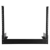 Rack de servidor de secretária StarTech.com 2 postes 8U, rack de computador 19 polegadas open-frame pequeno, rack de rede compacto para equipamento AV/estúdio/dados/IT – rack de dois postes autónomo para casa/escritório