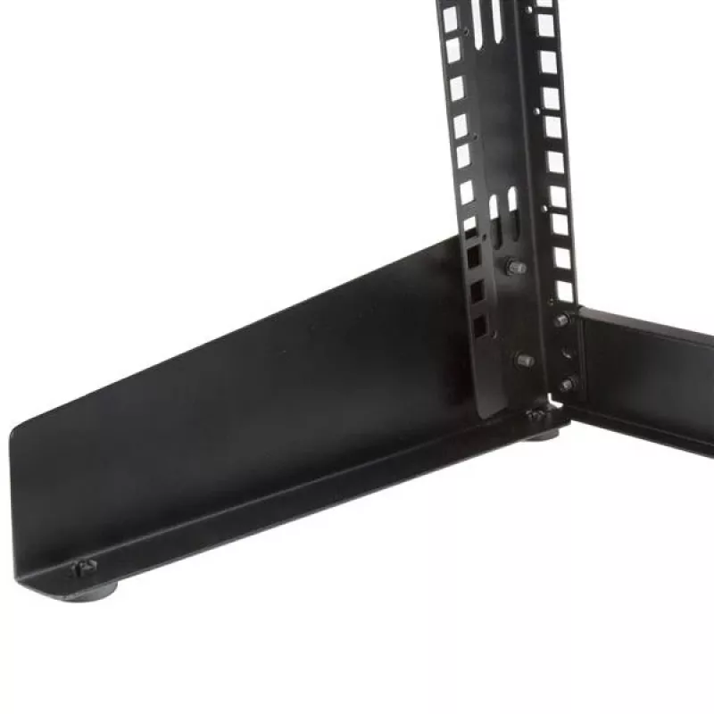 Rack de servidor de secretária StarTech.com 2 postes 8U, rack de computador 19 polegadas open-frame pequeno, rack de rede compacto para equipamento AV/estúdio/dados/IT – rack de dois postes autónomo para casa/escritório