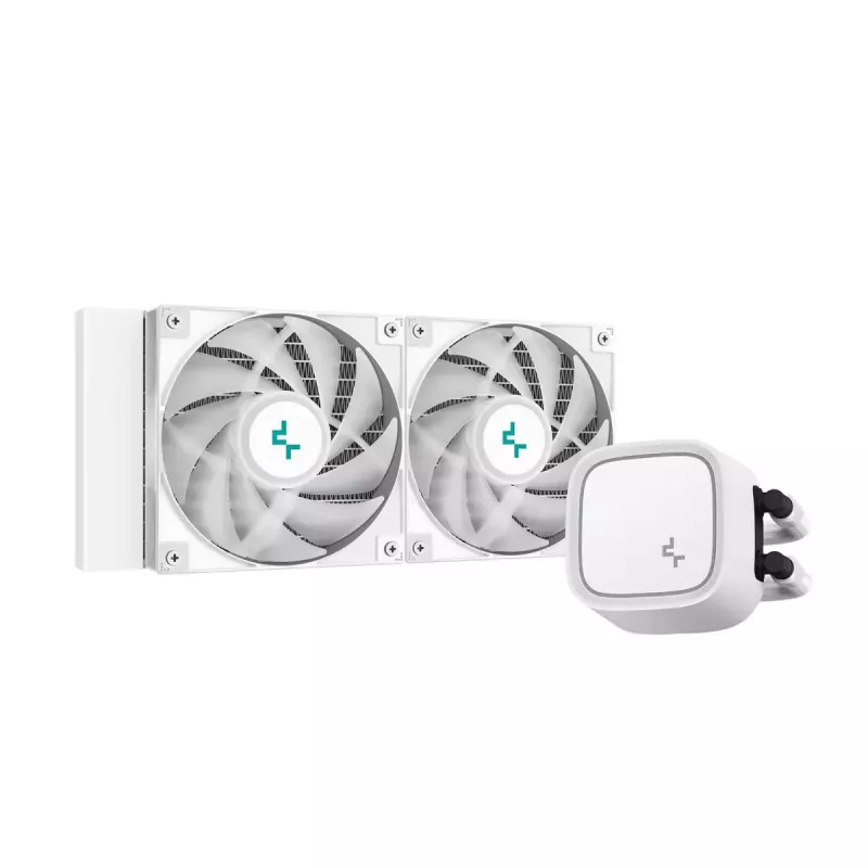 DeepCool LE520 WH R-LE520-WHAMMN-G-1 refrigerador líquido tudo-em-um para CPU, 240 mm, ventoinha de 12 cm, 85,85 CFM, LGA1700/1200/1151/1150/1155, AM4/AM5, branco