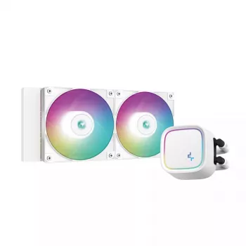 Cooler líquido all-in-one DeepCool LE520 WH – ventoinha de 120 mm, 220 W TDP, branco, compatível com LGA 1150/1151/1155/1200/1700 e AM4/AM5